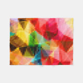 多角形の幾何学的ピクセルぼやけスクエアライト フリースブランケット (正面(横))