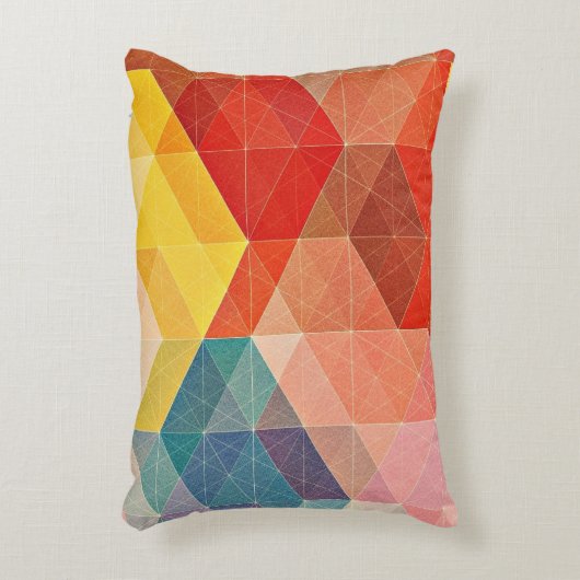 多角形の抽象芸術 アクセントクッション (正面(垂直))