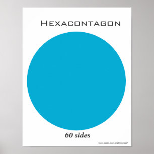 多角形のHexacontagonポスター ポスター