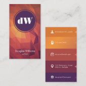 多角形はっきりした 名刺 (正面/裏面)