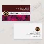 多角形カラフル結晶柱化学技術者 名刺 (正面/裏面)