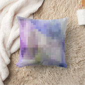 多角形バイオレットパープルブルーピクセルスクー クッション (ブランケット)