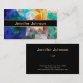 多角形パーソナライズされた幾何三角形 名刺 (正面/裏面)