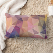 多角形ピンク紫色の黄色の背景。 ランバークッション (ブランケット)