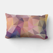 多角形ピンク紫色の黄色の背景。 lumbar pil ランバークッション (裏面)