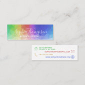 多角形モダンでカラフルな虹-名刺 スキニー名刺 (正面/裏面)