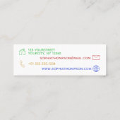 多角形モダンでカラフルな虹-名刺 スキニー名刺 (裏面)