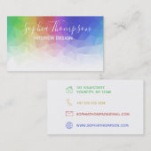 多角形モダンでカラフルな虹-名刺 名刺 (正面/裏面)