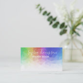 多角形モダンでカラフルな虹-名刺 名刺 (スタンド正面)