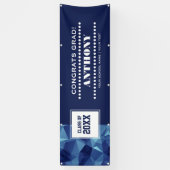 多角形モダンデザイン卒業パーティー 横断幕 (縦)