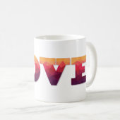 多角形モダンラブマグ コーヒーマグカップ (正面右)