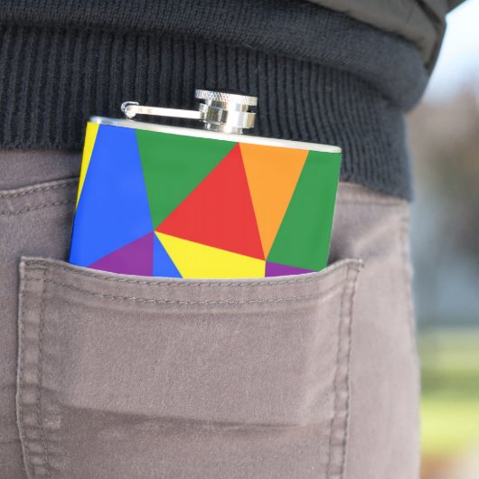 多角形レインボーパターン フラスク (インサイチュ)