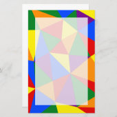 多角形レインボーパターン 便箋 (正面/裏面)