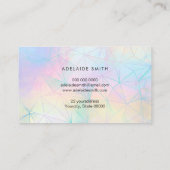 多角形幾何学フェイクホログラフィック 名刺 (裏面)