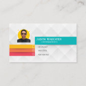 多角形3D名刺の標準、3.5" x 2.0" 名刺 (裏面)