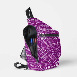 多言語ありがとうあなたカスタム文字あなたの色 スリングバッグ