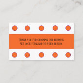 多言語お礼タイポグラフィロイヤリティパンチ 名刺 (裏面)