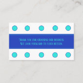 多言語お礼タイポグラフィロイヤリティパンチ 名刺 (裏面)