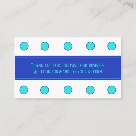 多言語お礼タイポグラフィロイヤリティパンチ 名刺 (裏面)