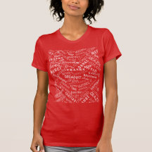 多言語お礼文字Tシャツ選択色