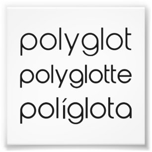 多言語に通じた人のPolyglotte Polyglotaの倍数の言語 フォトプリント