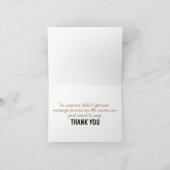 多言語のパープルブラウン ブラック タイポグラフィ コラージュ サンキューカード (内部)