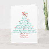 多言語のメリークリスマス! シーズンカード (正面)