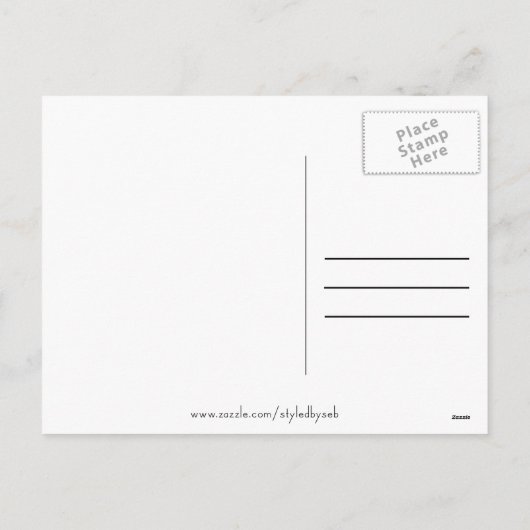 多言語の休日オーナメントタイポグラフィはがき シーズンポストカード (裏面)