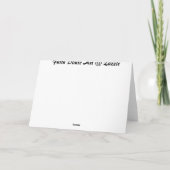 多言語の感謝カード サンキューカード (裏面)