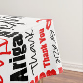 多言語の赤い黒タイポグラフィありがとう テーブルクロス (インサイチュ)