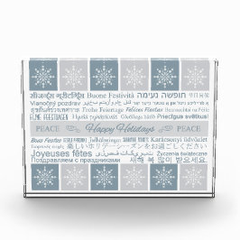 多言語の「ハッピーホリデー」フォトブロック フォトブロック