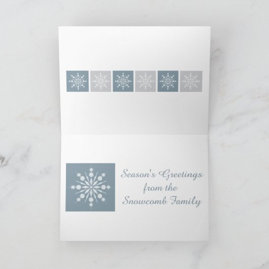 多言語の"幸せな休日"のカスタムな挨拶状 シーズンカード (内部)