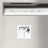 多言語カスタマイズ可能なPolyglot （Techの女性） マグネット (インサイチュ (食洗機))