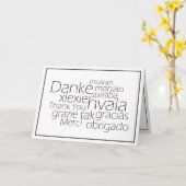 多言語サンキューカード カード (黄色い花)