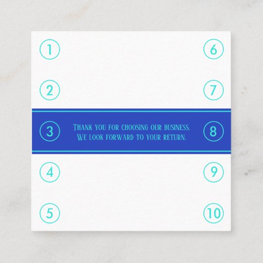 多言語サンキュービジネスロイヤリティパンチ スクエア名刺 (裏面)