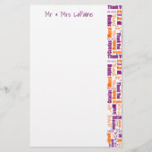 多言語タイポグラフィコラージュ結婚ズ 便箋 (正面)