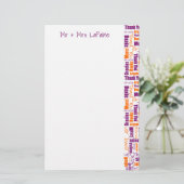 多言語タイポグラフィコラージュ結婚ズ 便箋 (スタンド正面)