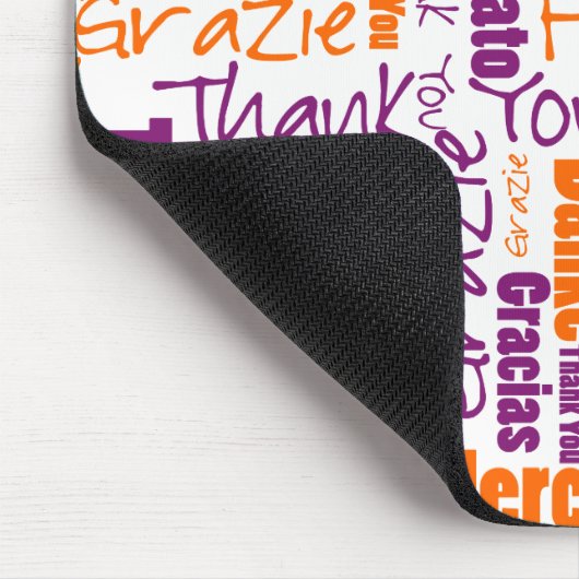 多言語タイポグラフィWordコラージュ マウスパッド (コーナー)