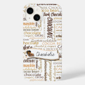 多言語チョコレートタイポグラフィワードクラウド Case-Mate iPhoneケース (裏面)