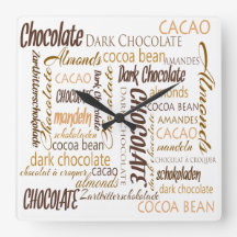 多言語チョコレートタイポグラフィワードコラージュ