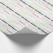 多言語ハッピーバースデー ラッピングペーパー (角)