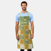 多言語パーソナライズされたフローラエプロン エプロン (着用した状態)