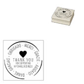 多言語ビジネスをサポートしていただき、ありがとうございます ラバースタンプ (押印)