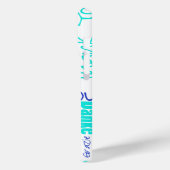 多言語ブルーターコイズサンキュートポグラフィ Case-Mate iPhoneケース (裏面 / 左)