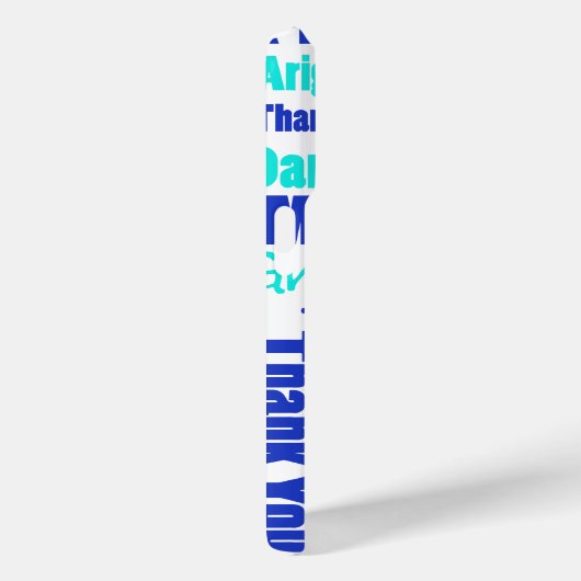 多言語ブルーターコイズサンキュートポグラフィ Case-Mate iPhoneケース (裏面 / 右)