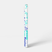 多言語ブルーターコイズサンキュートポグラフィ SAMSUNG GALAXYケース (左側面)