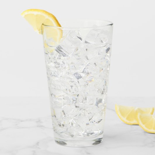 多言語ラブタンブラー – ライトピンク タンブラーグラス (アイス正面)