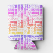 多言語レインボーサンキュータイポグラフィ 缶クーラー (裏面)