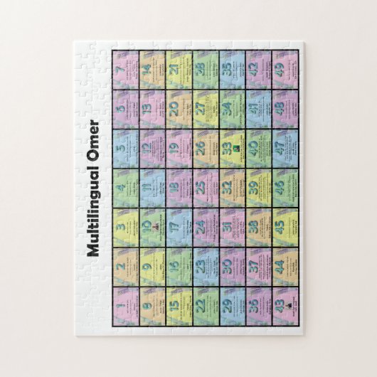 多言語世代カウンター ジグソーパズル (縦)