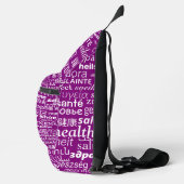 多言語保パーソナライズされた護文字のカラー スリングバッグ (右)